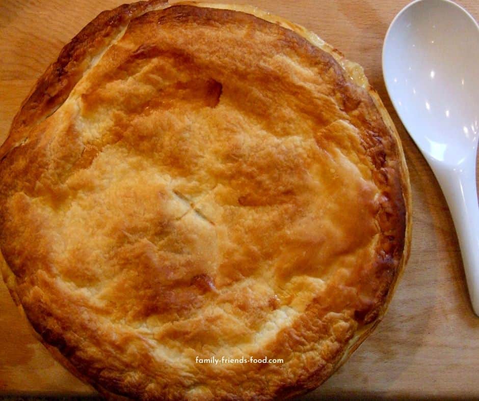 cod and sweetcorn puff pastry pie