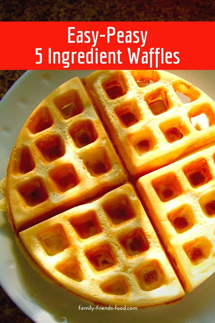 Delicious crispy waffles from just 5 basic ingredients. Perfect for sweet or savoury toppings like fruit, syrup, cheese or ice-cream. Yum!