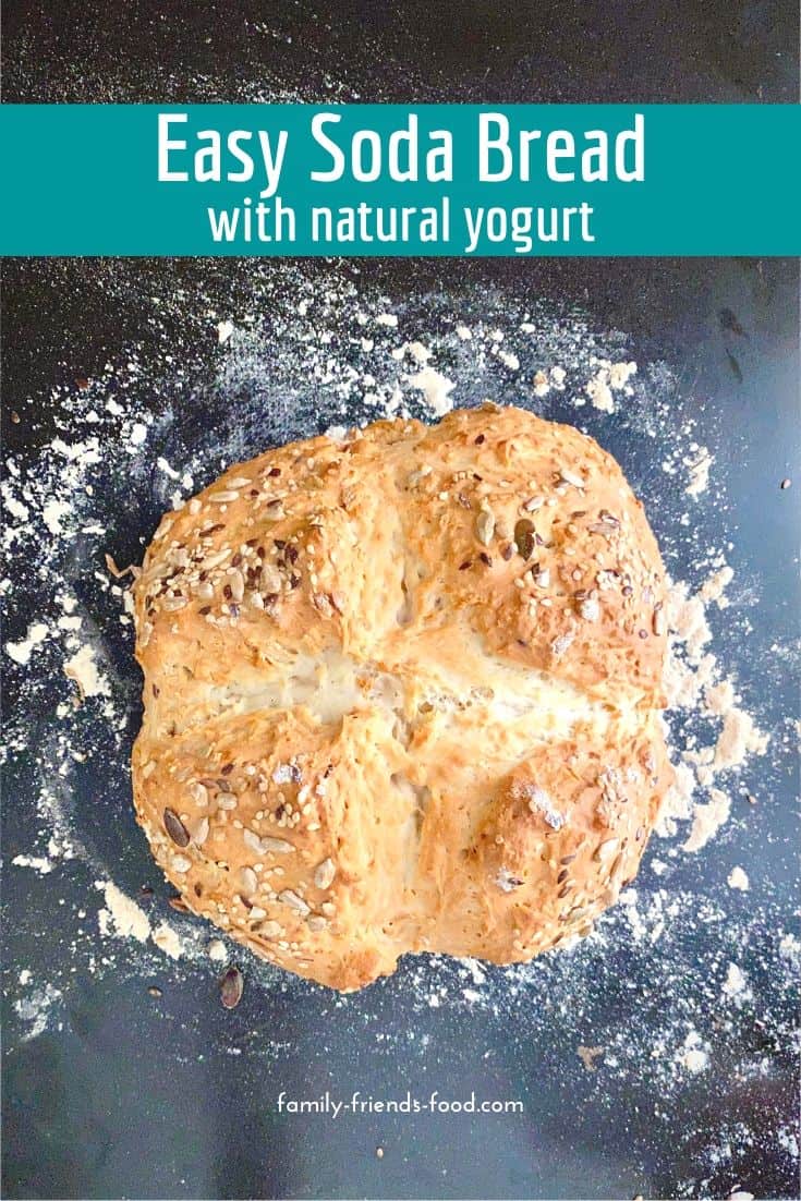 Ready to eat in about 40 minutes with no yeast and no kneading! Soda bread with yogurt is a deliciously fluffy quick loaf that's delicious with butter, cheese or your favourite toppings.